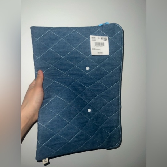 American Eagle Outfitters Laptop Sleeve case w small Pouch. denim style laptop - Picture 4 of 13
